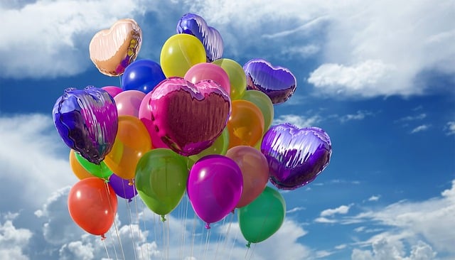 Ballons gonflés à l'hélium